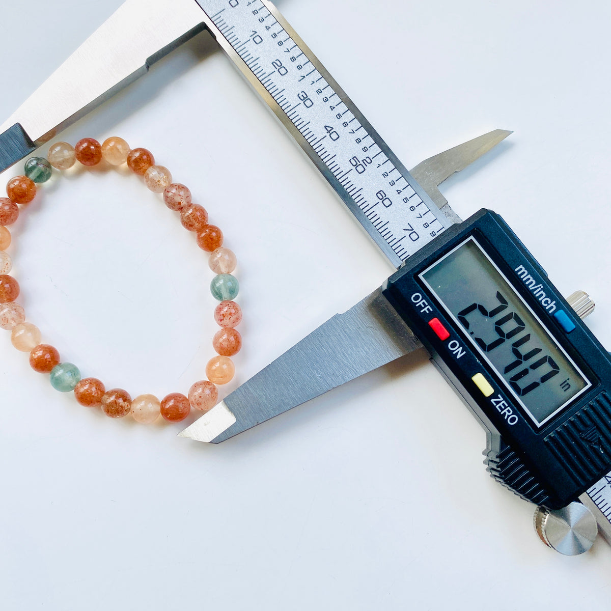 Sunstone Bead Bracelet