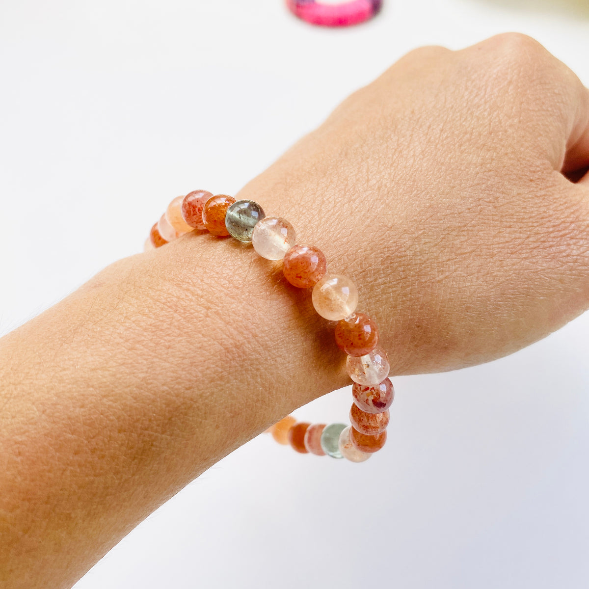 Sunstone Bead Bracelet