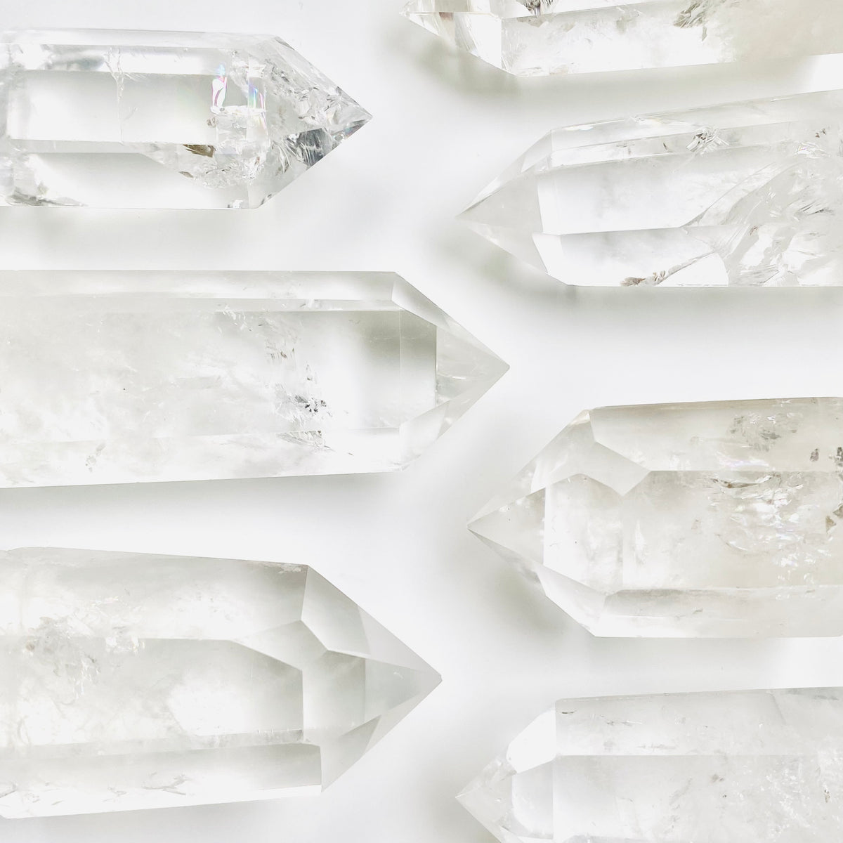 Clear Quartz Small Towers with Rainbows