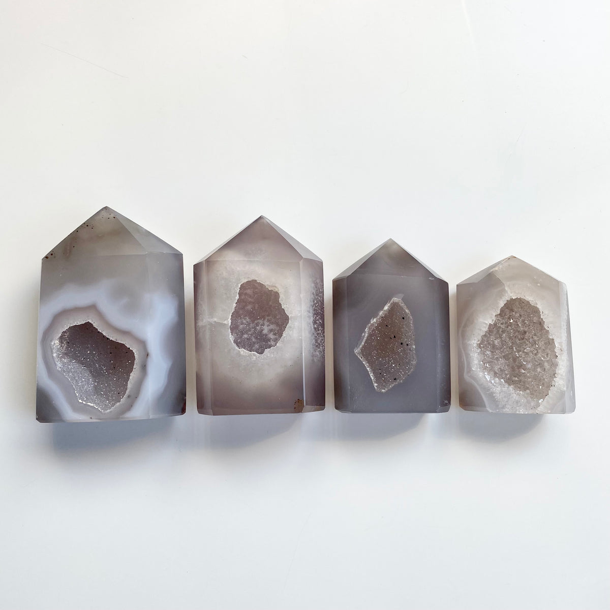 Agate Druzy Geode Tower