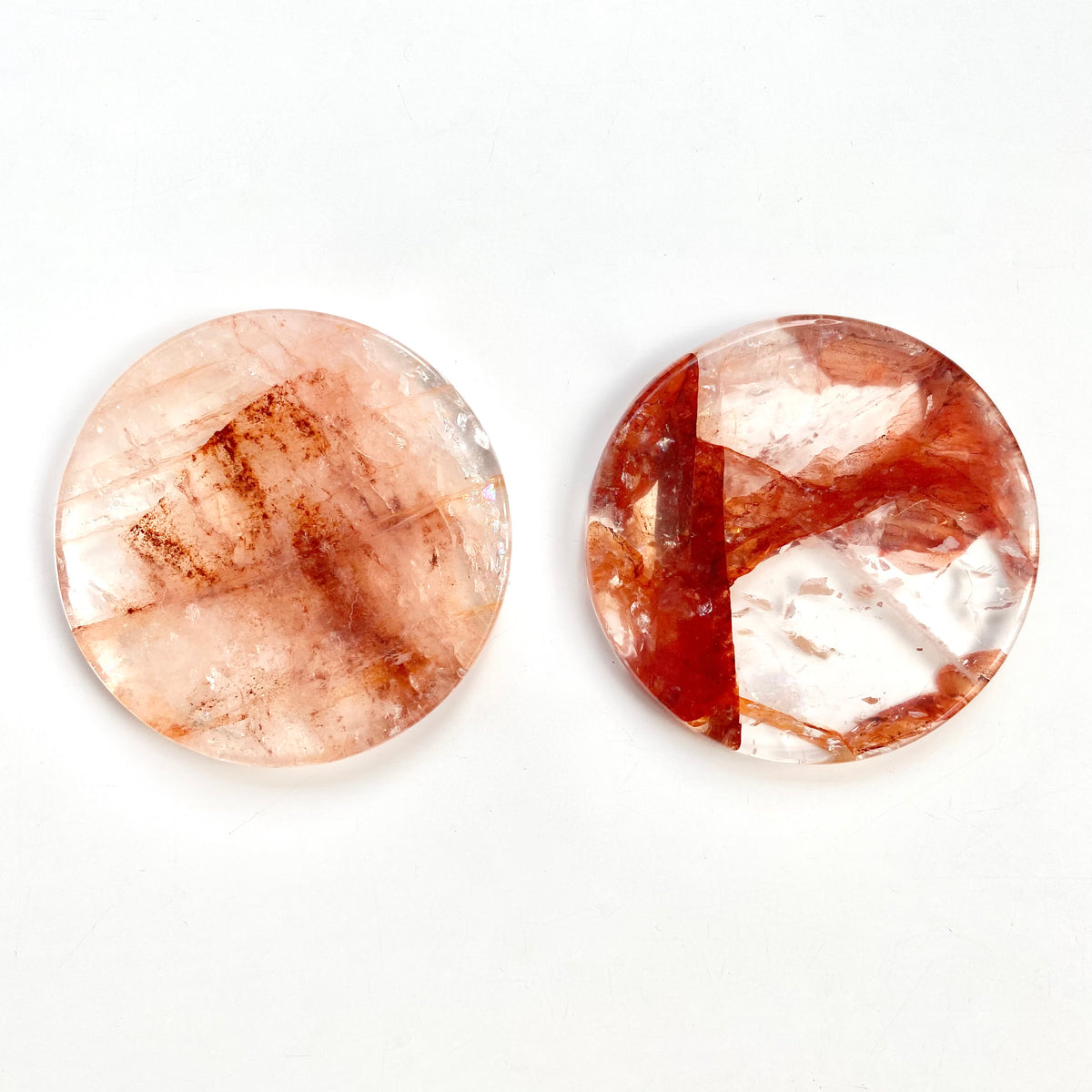 Hematoid Fire Quartz Disc