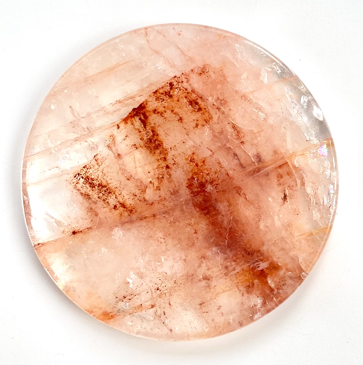Hematoid Fire Quartz Disc