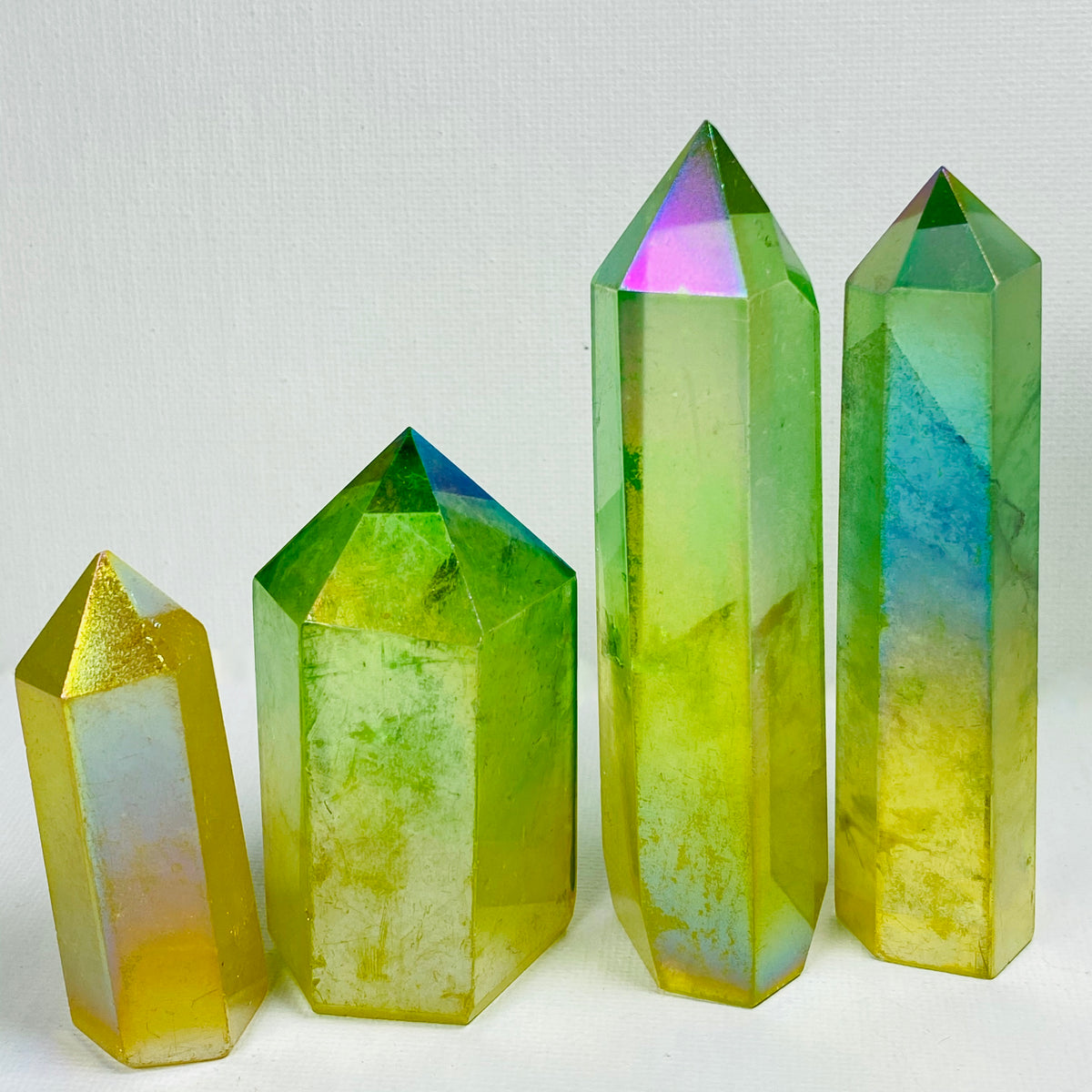 Yellow Aura Quartz Tower