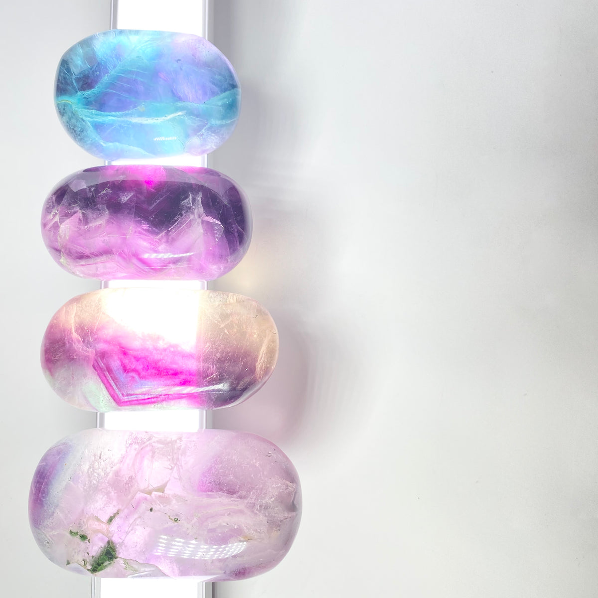Purple | Green Fluorite Palm Stone