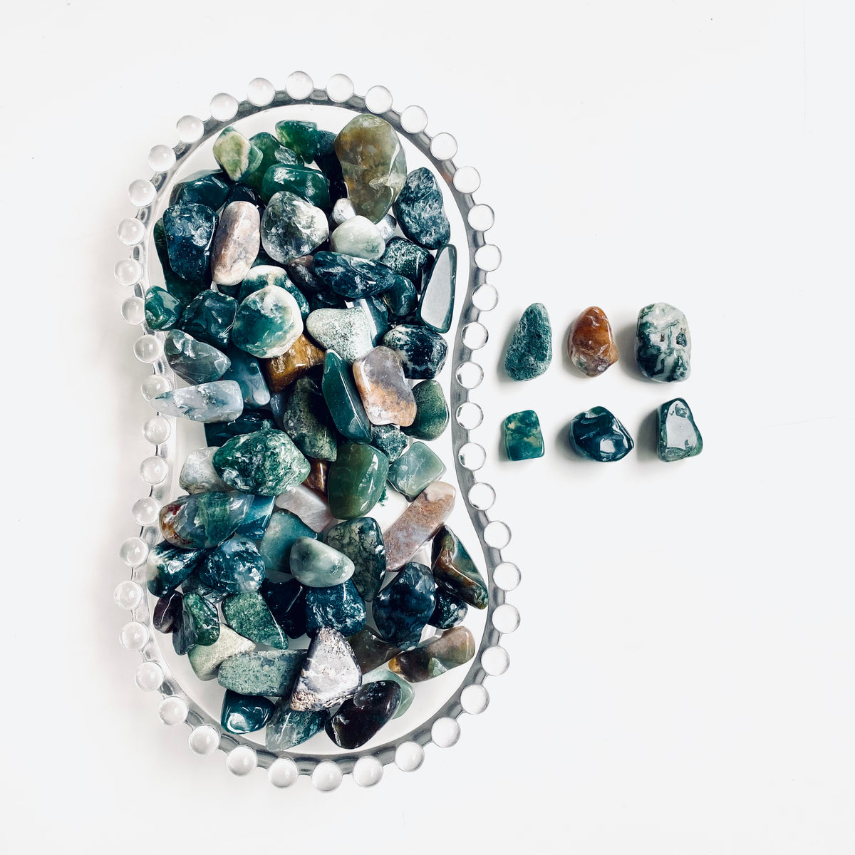 Moss Agate | Set of 6