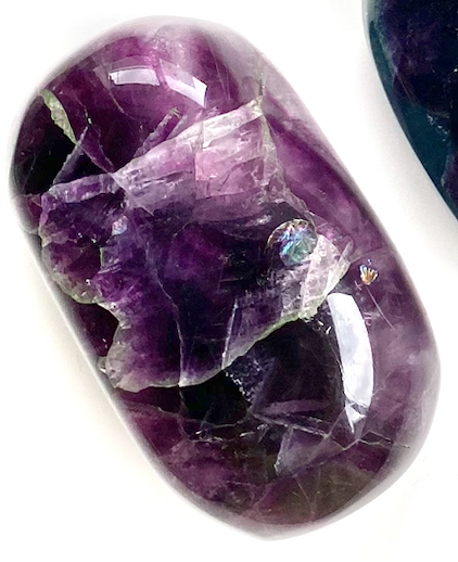 Purple | Green Fluorite Palm Stone