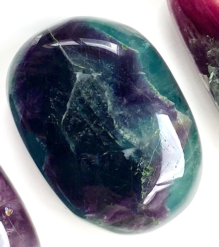 Purple | Green Fluorite Palm Stone