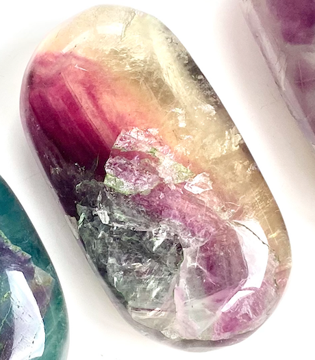 Purple | Green Fluorite Palm Stone