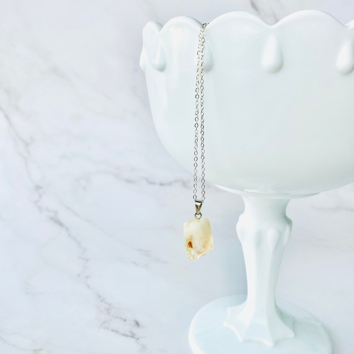 Raw Citrine Point Pendant