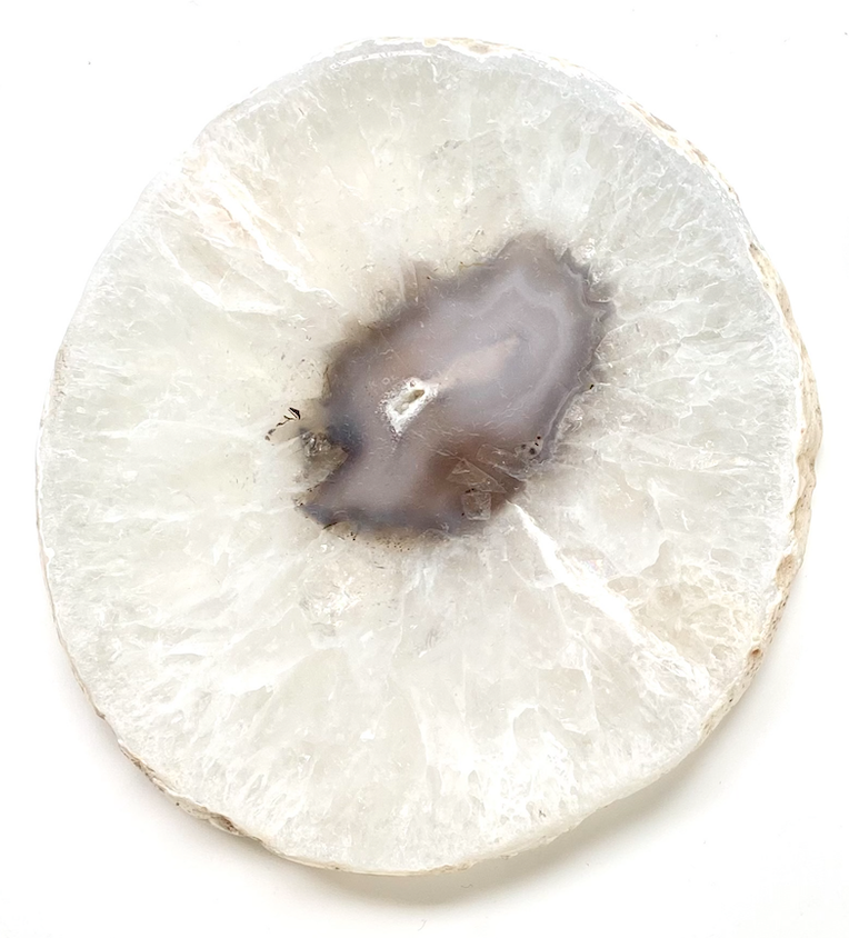 Agate Slice White | Brown