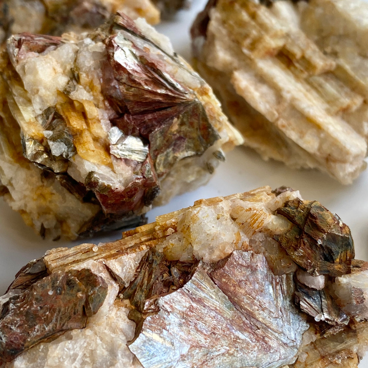 Yellow Tourmaline in matrix with Quartz + Mica