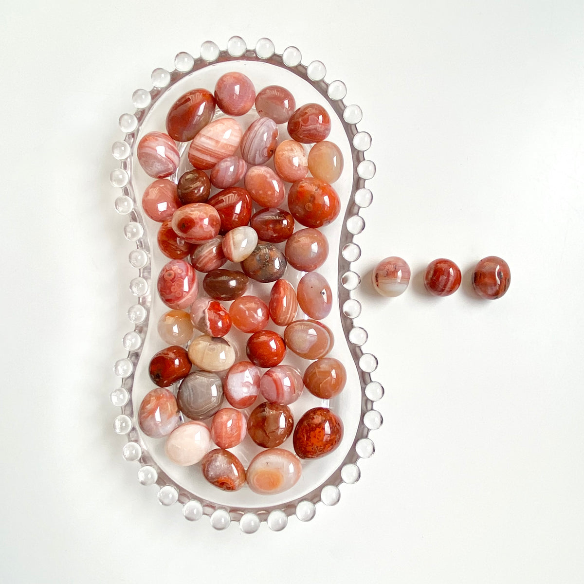 Carnelian Jelly Bean | Set of 3