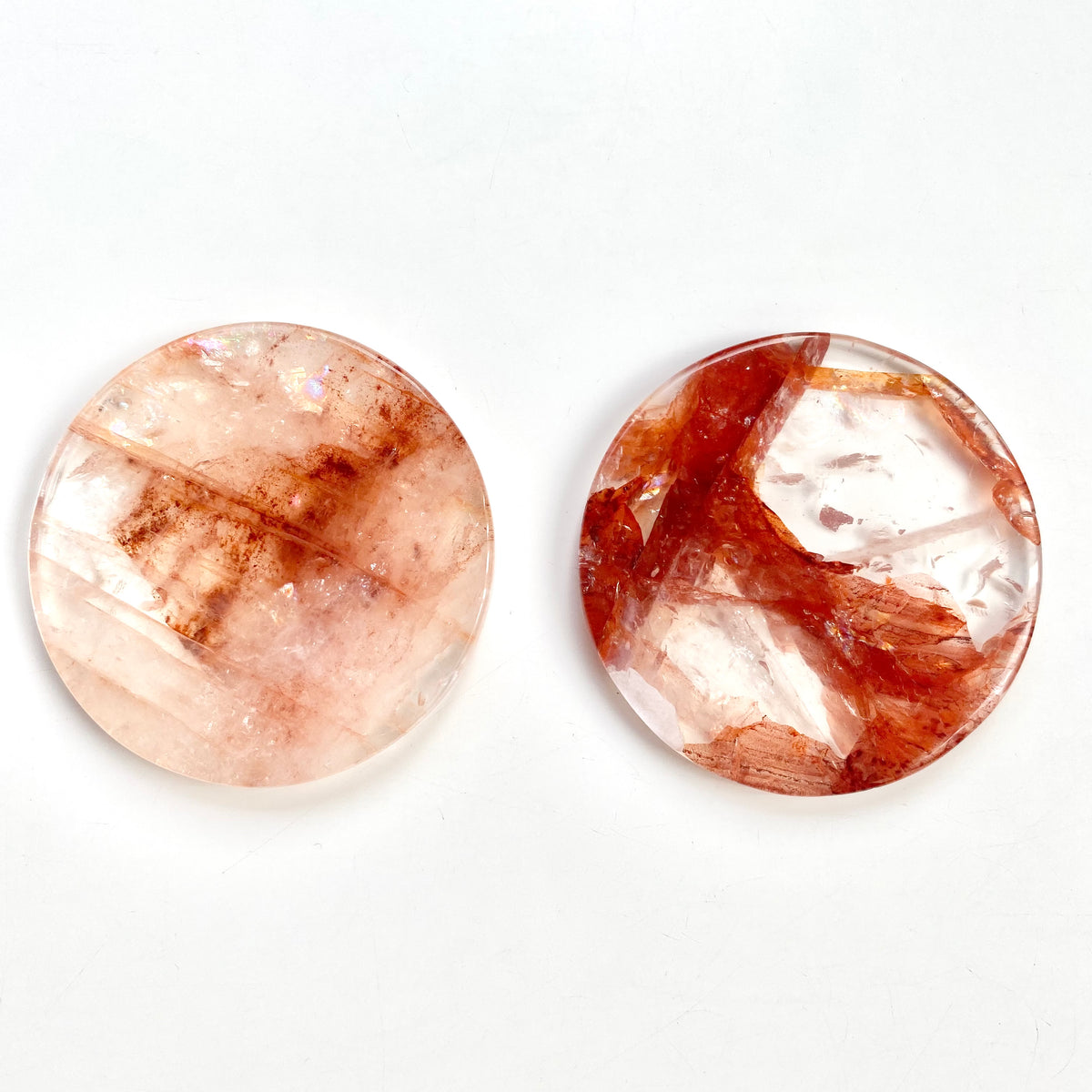 Hematoid Fire Quartz Disc