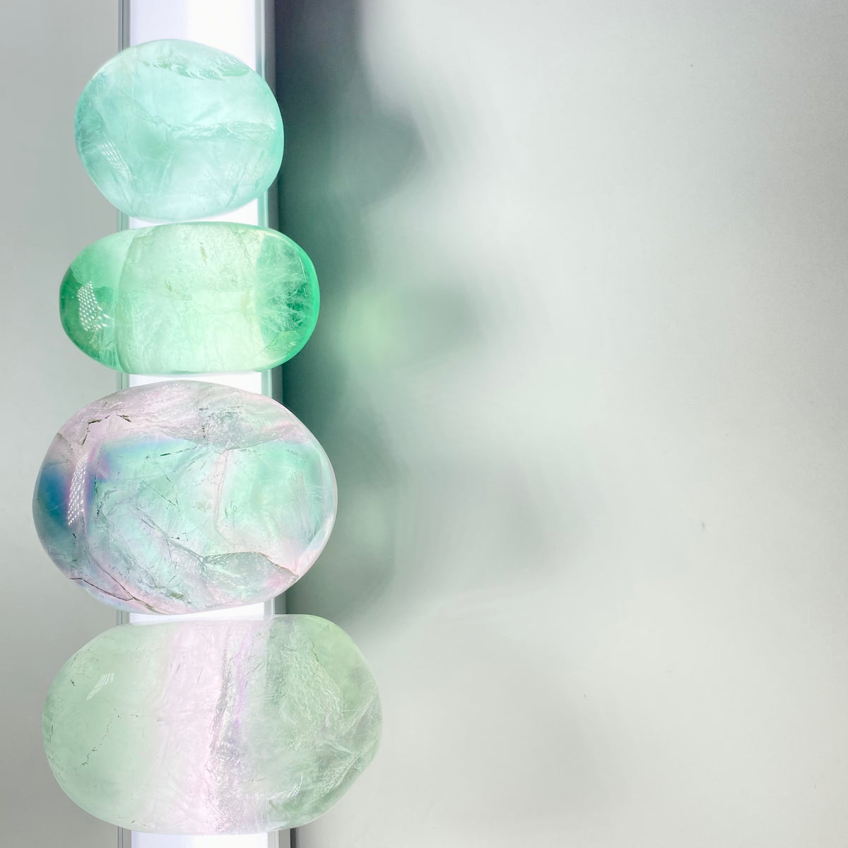 Purple | Green Fluorite Palm Stone