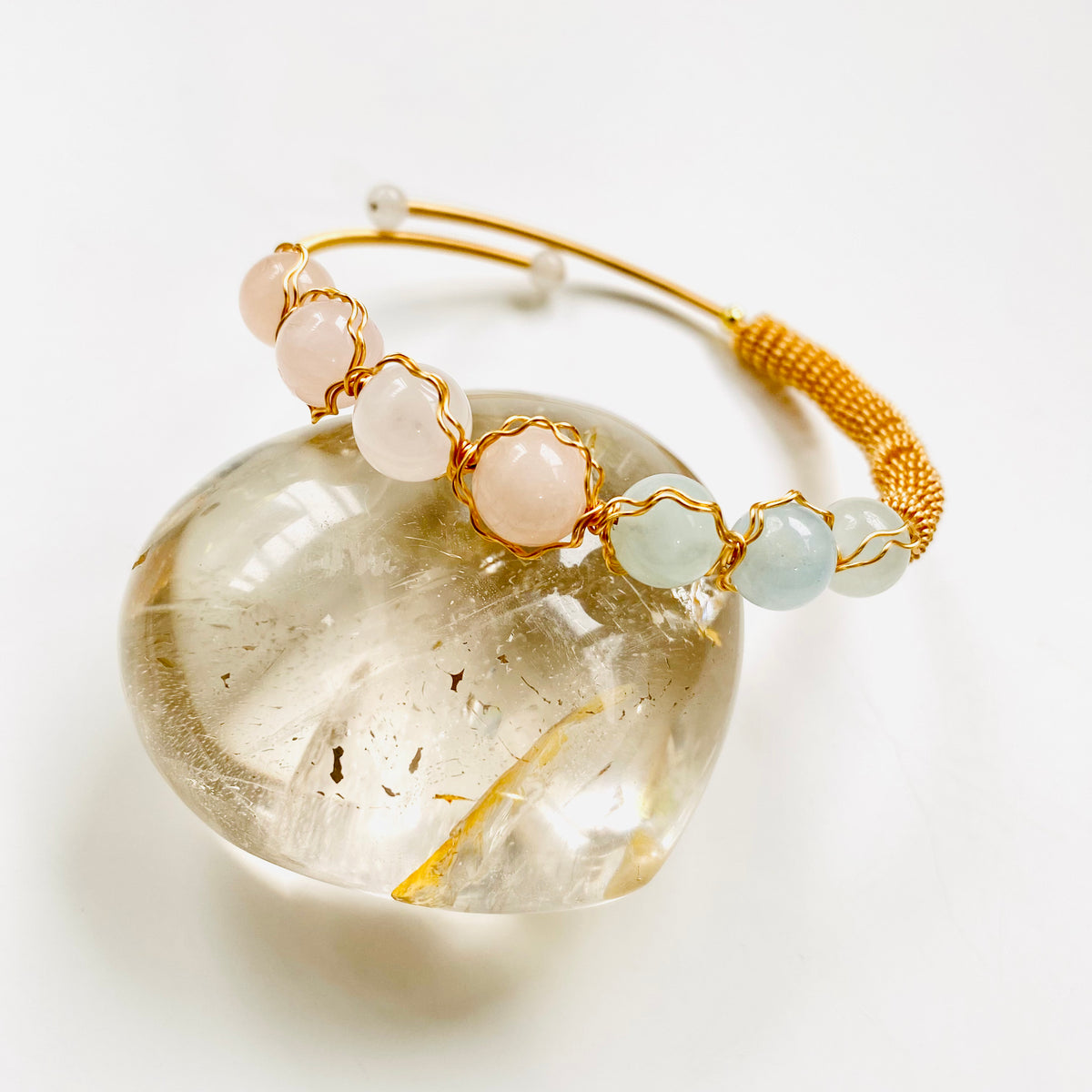Morganite Bangle Bracelet