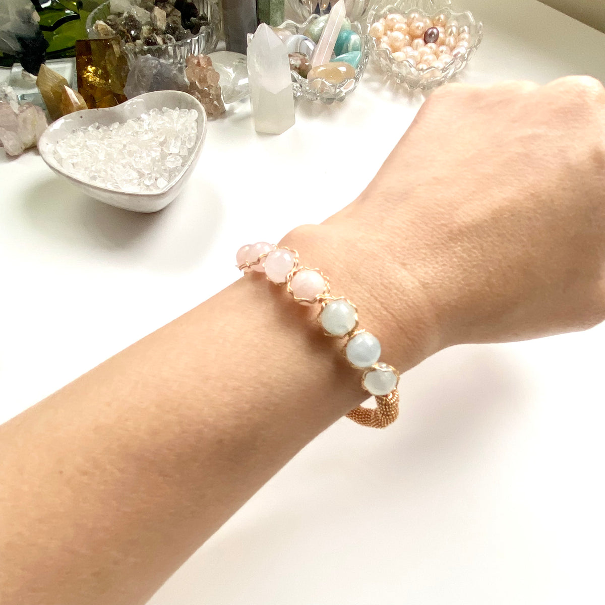 Morganite Bangle Bracelet