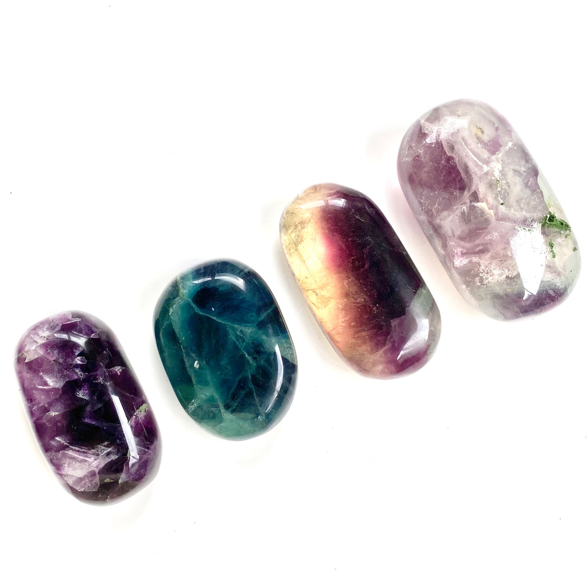 Purple | Green Fluorite Palm Stone