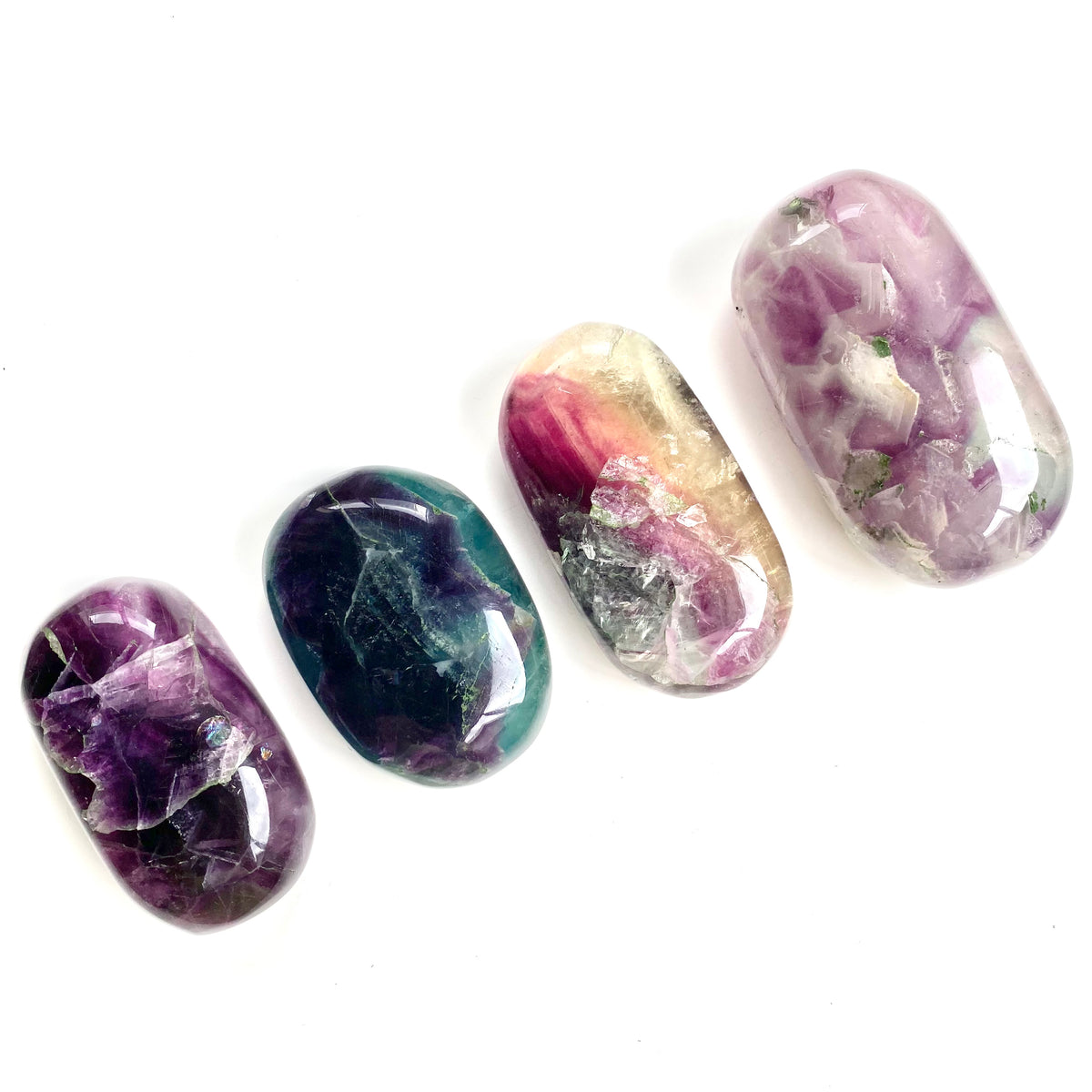 Purple | Green Fluorite Palm Stone