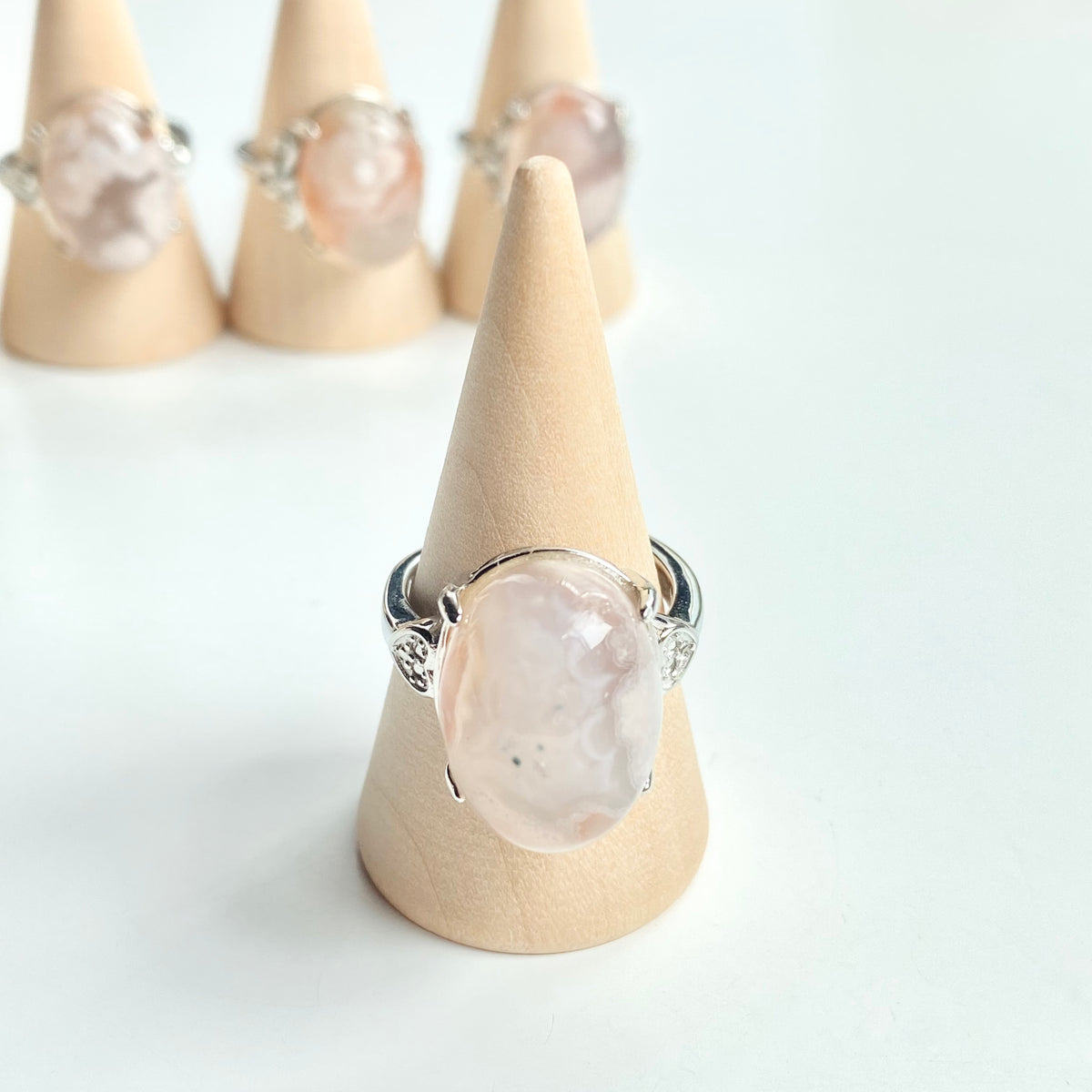 Flower Agate Ring