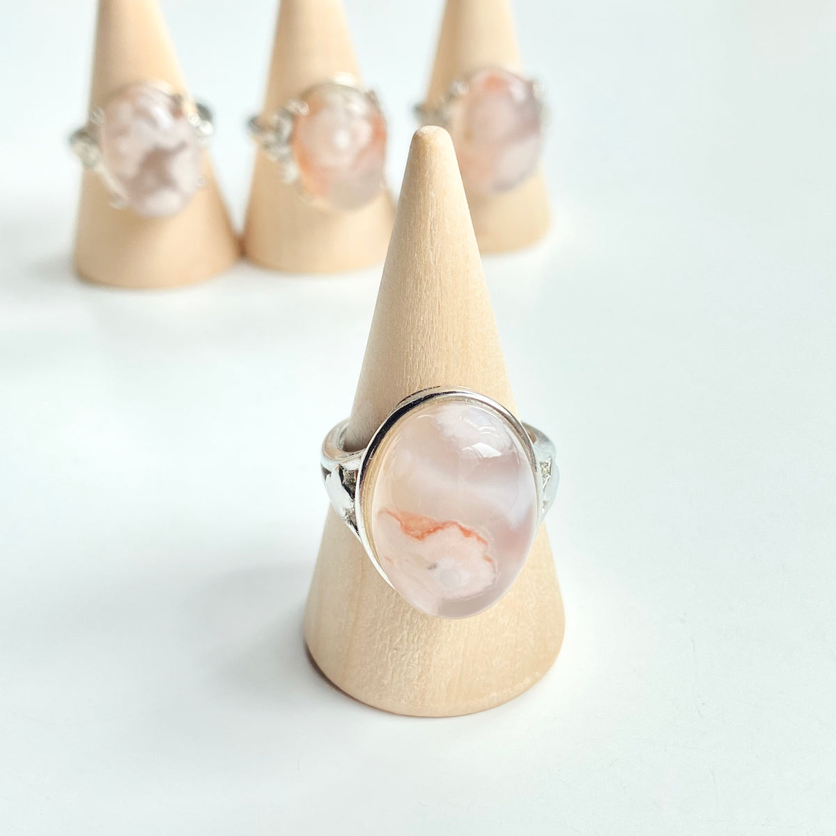 Flower Agate Ring