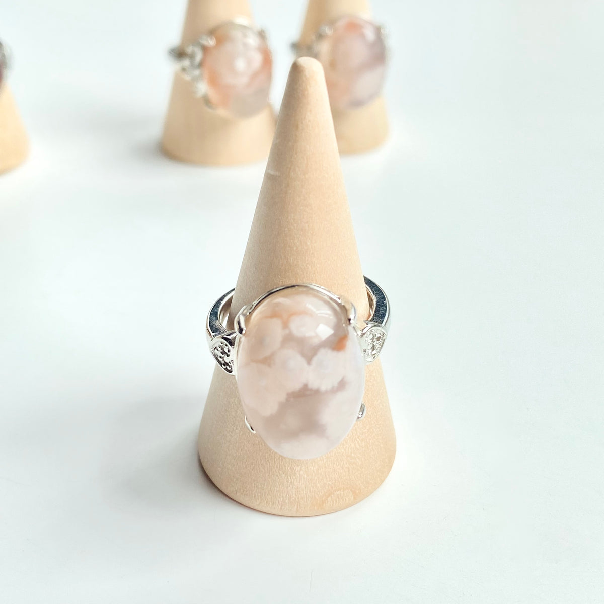 Flower Agate Ring