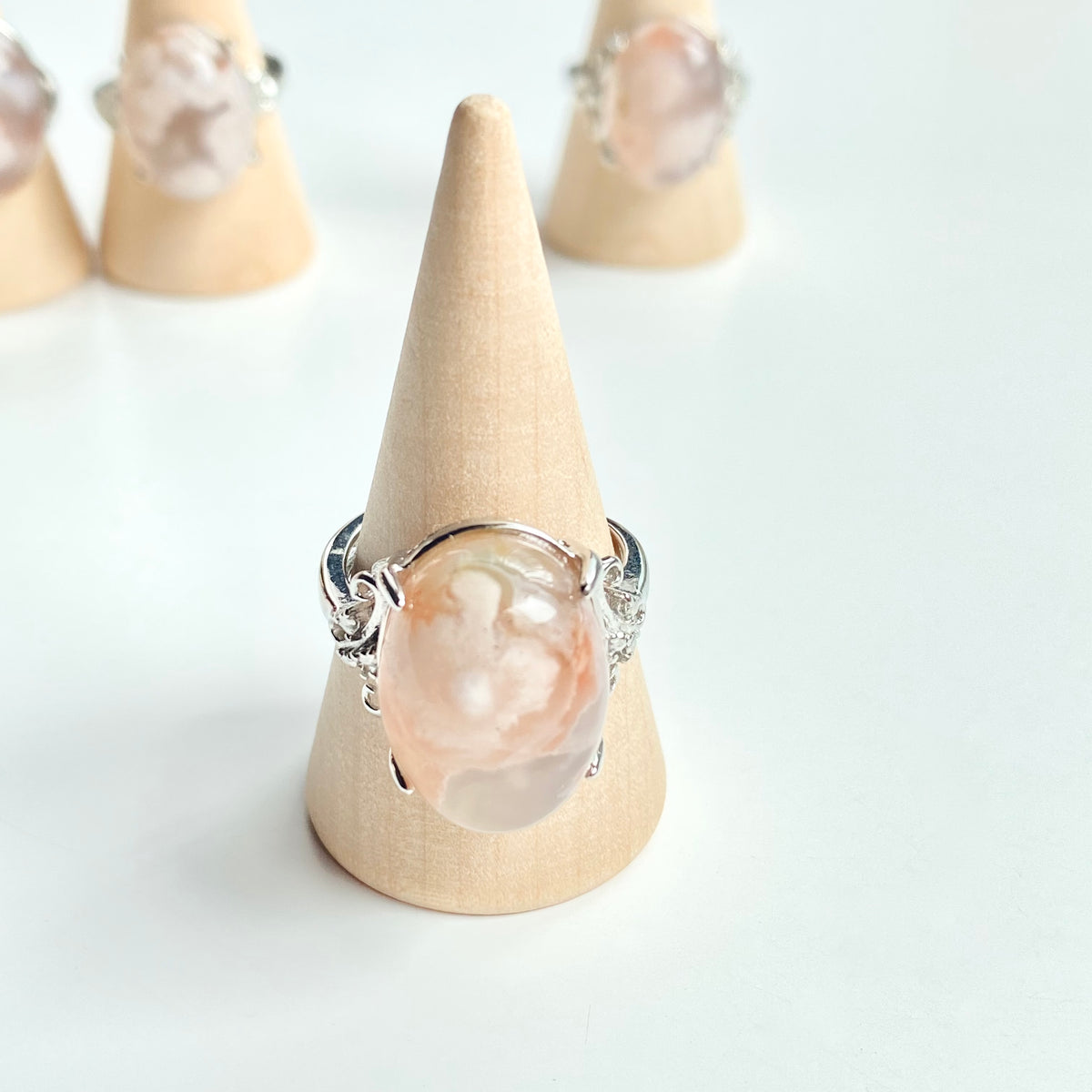 Flower Agate Ring