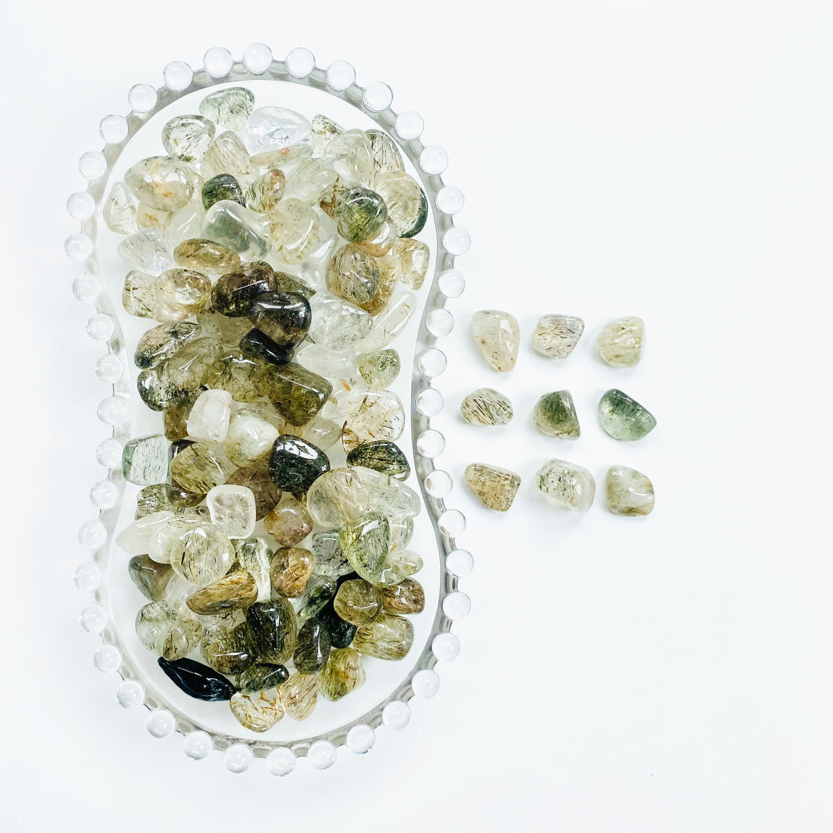 Rutilated Quartz - Green, Brown Hair | Bag