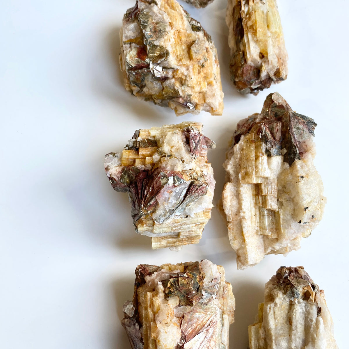 Yellow Tourmaline in matrix with Quartz + Mica