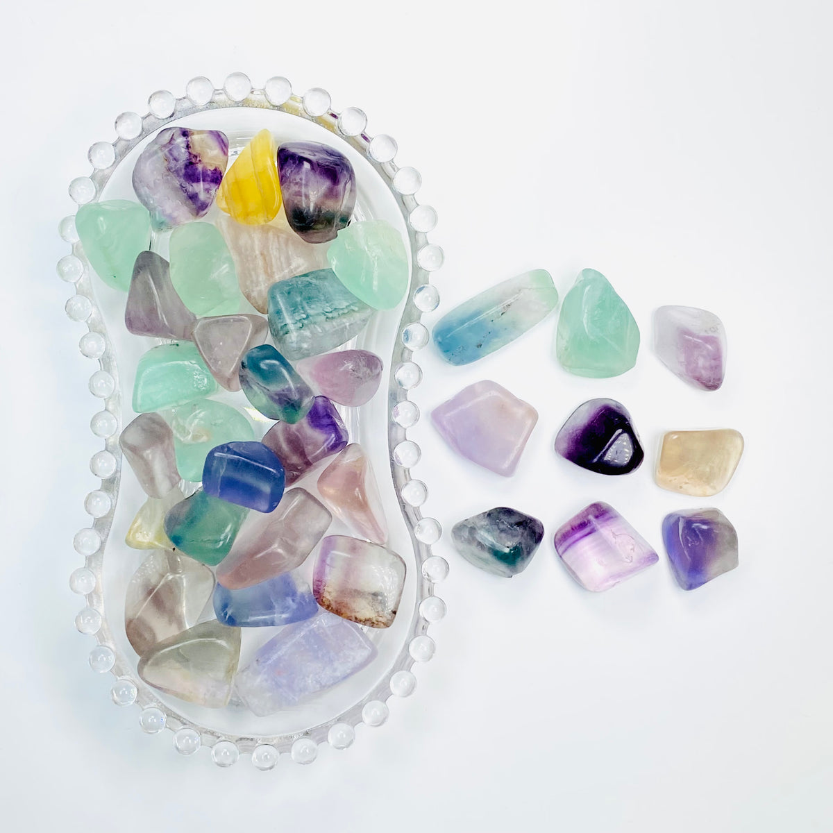 Colorful Rainbow Fluorite Medium | Bag